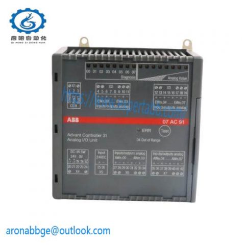 ABB 07AC91 GJR5252300R0101 - Advanced Analog Input/Output Unit for Industrial Automation