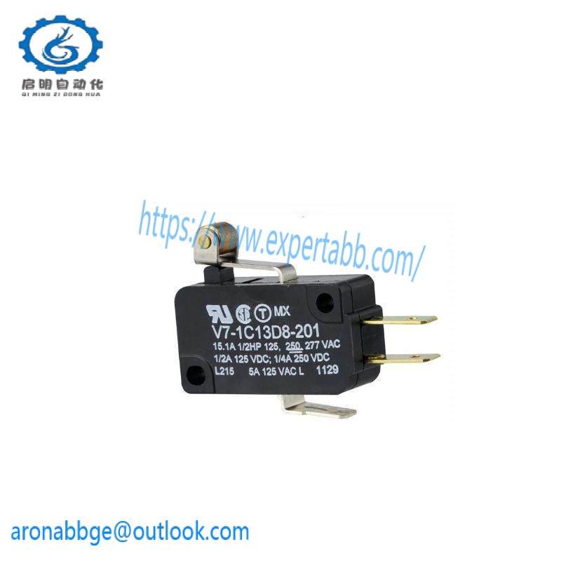 honeywell_v7-1c13d8-201_spdt_roller_lever_microswitch_15_a_v7_series.jpg Honeywell V7-1C13D8-201 SPDT Roller Lever Microswitch, 15 A, V7 Series