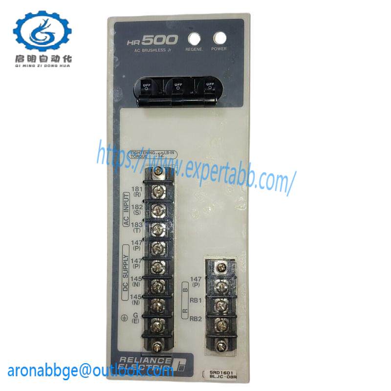 reliance_electro_hr500_bljc-08r_5rd1601_servo_drive.jpg Reliance Electro HR500 BLJC-08R 5RD1601 Brushless AC Servo Module