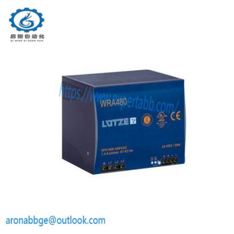 Lutze WRA480-24 Industrial Power Supply, UL & CE Certified