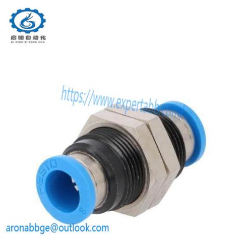 Festo QSS-8 153159 Push-In Bulkhead Connector, 8mm NOP